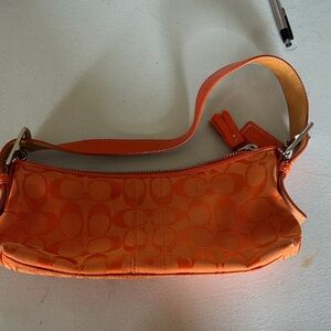 Coach Orange Shoulder Bag